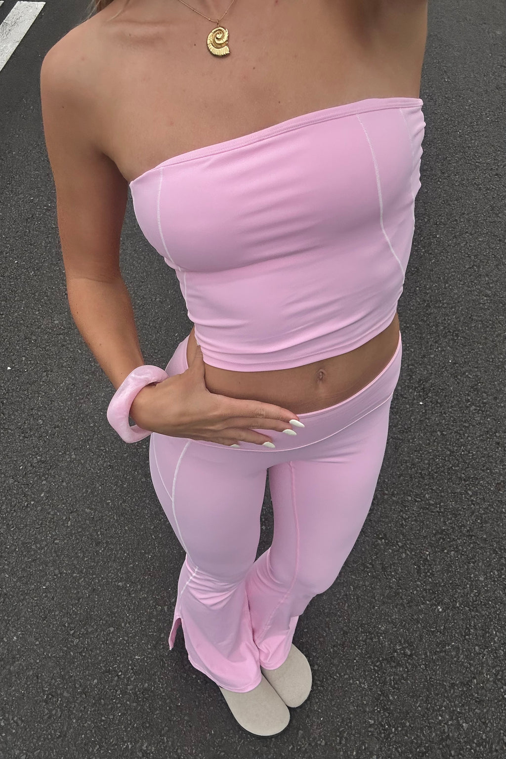 Široké legíny Pinky